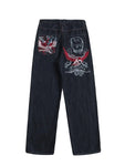 Y2k Goth Cargo Jeans: Lockere Passform, weite Hose