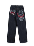 Y2k Goth Cargo Jeans: Lockere Passform, weite Hose