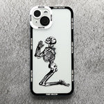 Skelett Handyhülle für iPhone Transparente Hülle