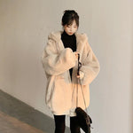 Plush jacket women winter imitation Rex rabbit loose thick hooded