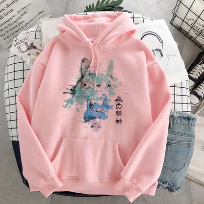 Hoodies Female Studio Ghibli Cute Anime Sweatshirt Pullover Casual