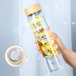 1000ml Large Capacity Glass Water Bottle Marker