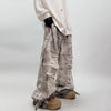 2025 New Burr Wornout Design Straight Cargo Pants Men Loose Wide Leg