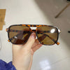 Vintage Square Sunglasses Men Big Frame UV400 Shades Fashion