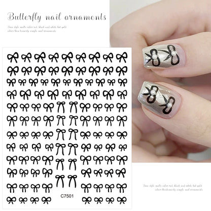 3D Gold Heart Nail Art Stickers
