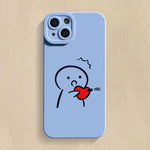 Cute Cartoon Funny Man Couple Phone Case for iPhone