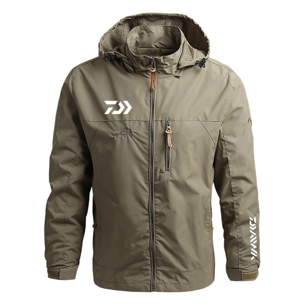 Autumn And Winter able Printing Waterproof Hooded Windbreaker Coats  Outdoor Jackets - xinnzy