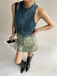 Elevate Your Wardrobe with the 2024 Vintage Denim Zipped Dress