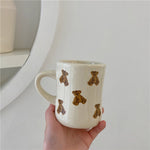 Mug Chocolate Bear Mug Girl Retro Coffee Cup Afternoon Tea
