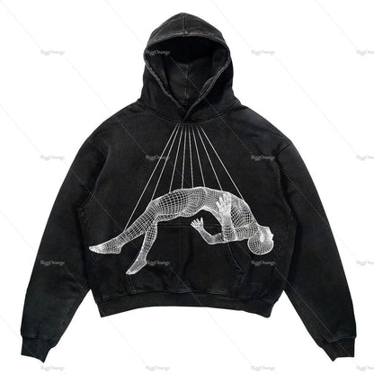 Hoodies Harajuku Streetwear Grunge Übergroße