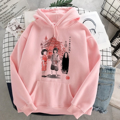 Hoodies Female Studio Ghibli Cute Anime Sweatshirt Pullover Casual