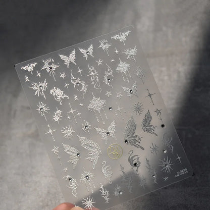 Bronzing Gilded Butterfly Nail Art