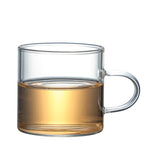 Transparente Glas-Wasser-Tasse, Tee-Milch-Kaffeetasse, Bier-Saft-Getränke-Tasse