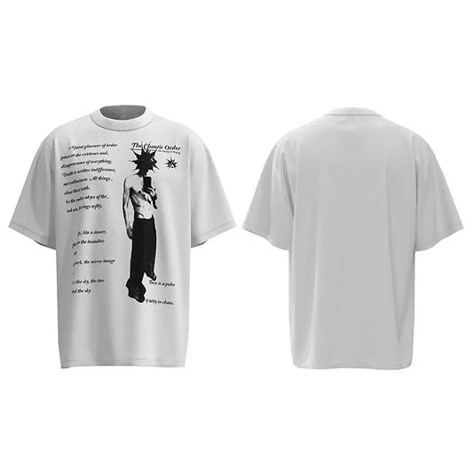 Dancer Graphic T-Shirt Men Vintage Streetwear