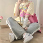 Y2k Heart Donut Tee Oversized Casual Trendy