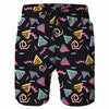 Colorful Graffiti Swim Trunks Men 80s 90s Street Style Pants