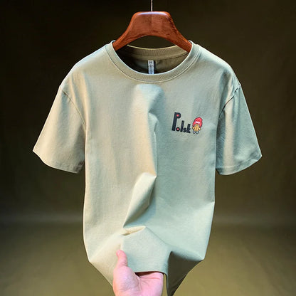 Elastic Men’s Short Sleeve T-Shirt Creative Print Summer Top