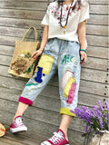 Y2k Style Elastic Waist Jeans For Women Summer