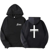 Men's Believe Cross Jesus Printed Hoodies Man