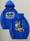 Men's Retro Racing Print Hip Hop Hoodie