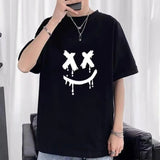 Summer Korean New Funny Graphic Printing Men T Shirts Harajuku Streetwear Casual Loose Oversize