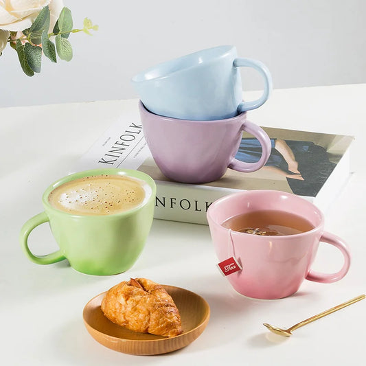 330ml Cute Candy colors Ceramic Mug Nordic Gradient Coffee