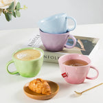 330ml Cute Candy colors Ceramic Mug Nordic Gradient Coffee Cup Afternoon tea cups Breakfast