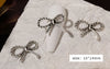 10pcs Retro Punk Nail Art Charm 3D Punk Silver Bows Heart Rabbit Dollar