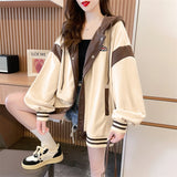 Fashion Cardigan Jacket  for Women Thin Loose Stitching Single