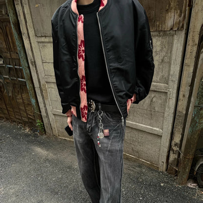 Men Patchwork Baseball Jacket Streetwear