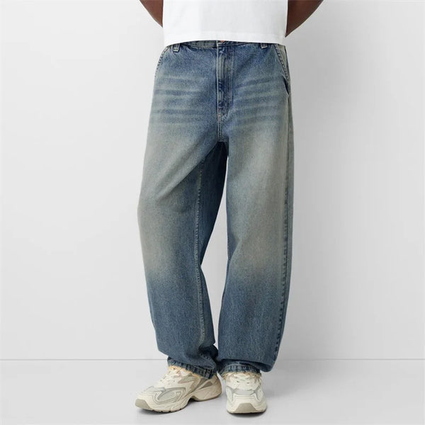 VintageFit Denim Pants with Classic Button Fly Closure Stylish Jeans