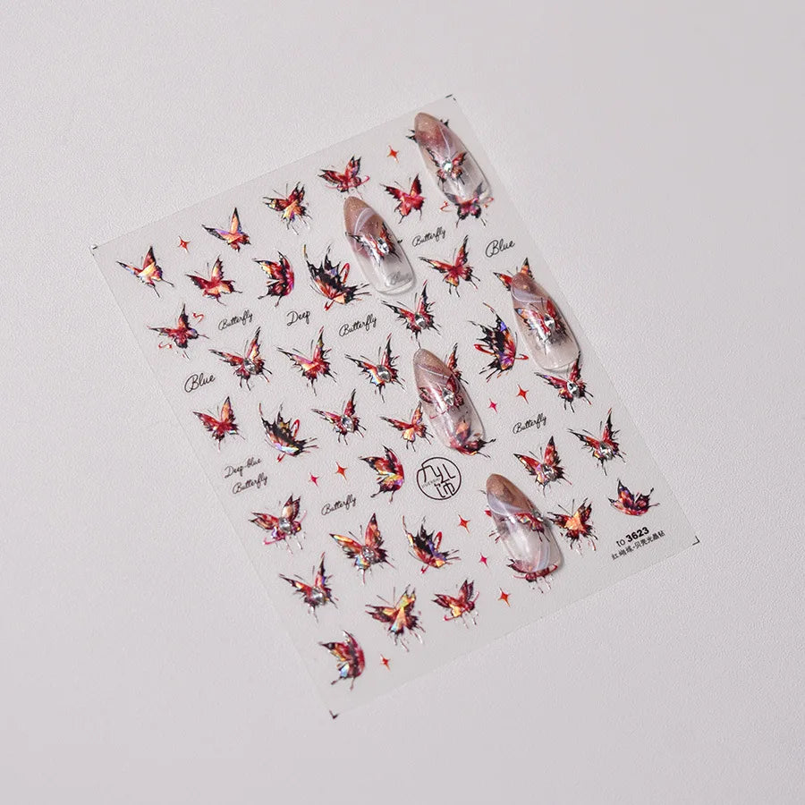 Bronzing Gilded Butterfly Nail Art