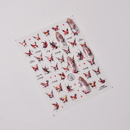 Bronzing Gilded Butterfly Nail Art