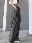 Casual Women's Cargo Pants with Lace Up Pocket