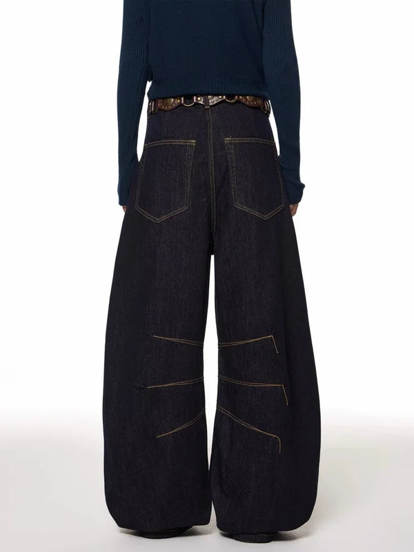Women Y2K Black Baggy Jeans Straight Leg Cotton Casual Pants