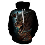 Skull Pattern 3D Printing Hoodies Horror Theme Fashion for Autumn and Winter