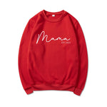 Schickes, personalisiertes Mama-Sweatshirt mit stilvollem Komfort für den Muttertag und frischgebackene Mütter