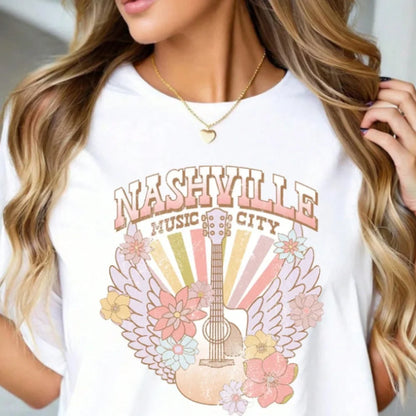 Nashville Graphic Tee Women's Plus Size Summer Tshirt