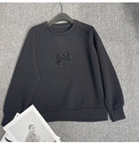 Streetwear Casual Koreanische Mode Schwarz Weiß Sweatshirts