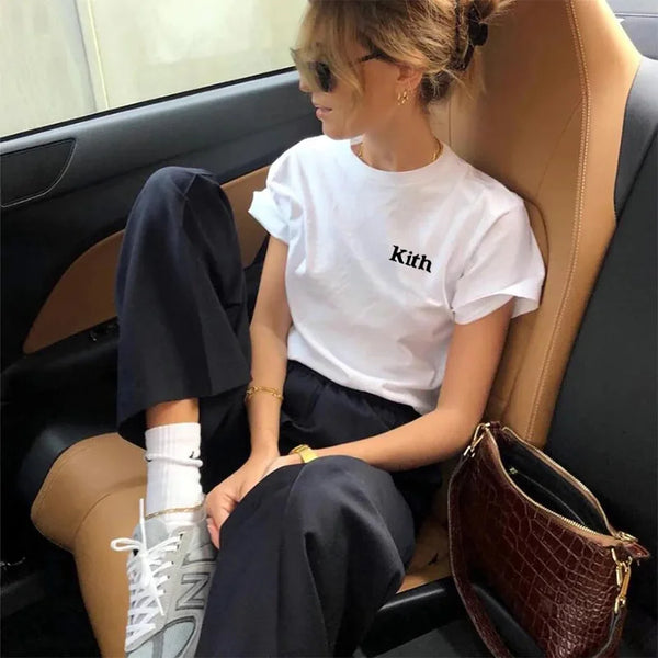 High-Quality Embroidery Logo T-Shirt Men Women Summer Loose Tops