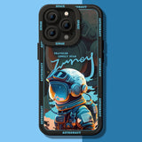 Astronauts cover black Phone Case For iPhone Back Cover Shell