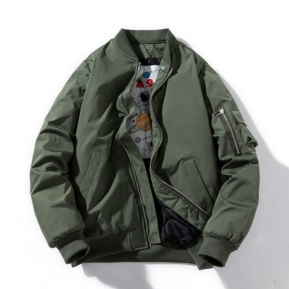 Men's Vintage Bomber Jacket Loose Fashion Casual