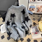 American Hip-Hop Retro Loose Autumn and Winter Knitted Sweater