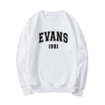 Chris Evans 1981 Graphic Long Sleeve Pullovers for Women