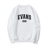 Chris Evans 1981 Graphic Long Sleeve Pullovers for Women