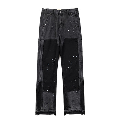 Unique Patchwork Men Flare Jeans 2025 Fashion Trend