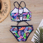 Strand Badeanzug Biquini Infantil Badeanzug Mädchen Bikini Set