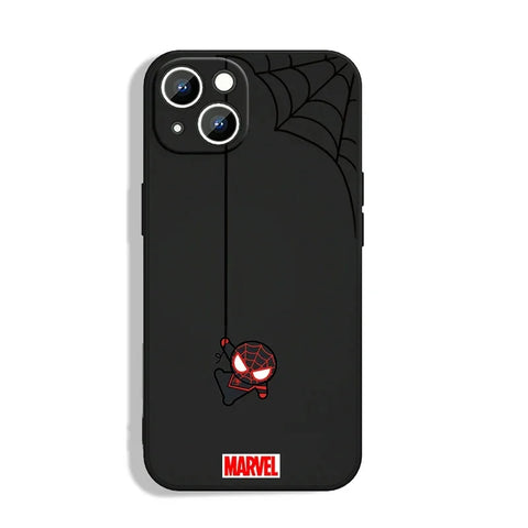 Marvel Spiderman Paar Telefon Fall Für iPhone Flüssigkeit Silikon Funda Zurück Abdeckung