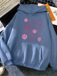 Hoodies Women Soft Loose Sportwear Sweatshirt Warm Fleece Clothes Polyester Y2k