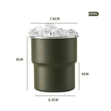 Stainless Steel Cup Beer Mug with Lid wood 300ml